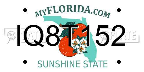 IQ8T152 Florida License Plate