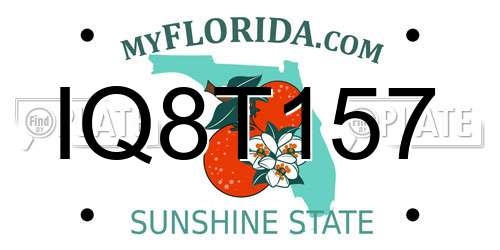 IQ8T157 Florida License Plate