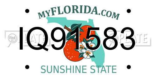 IQ91583 Florida License Plate