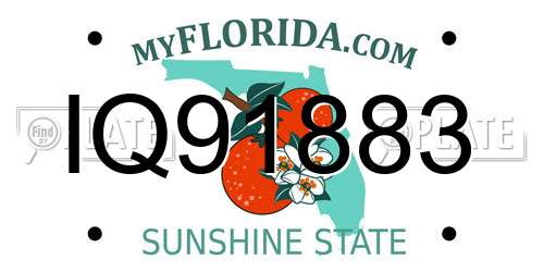 IQ91883 Florida License Plate