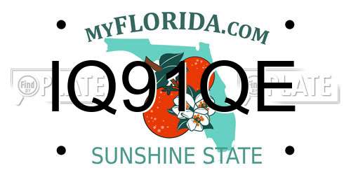 IQ91QE Florida License Plate