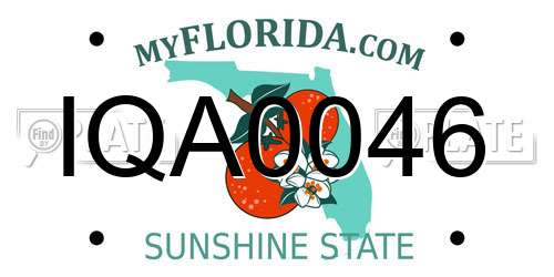 IQA0046 Florida License Plate