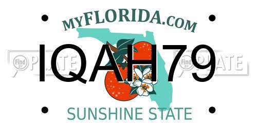 IQAH79 Florida License Plate
