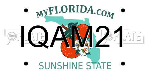 IQAM21 Florida License Plate