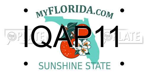 IQAP11 Florida License Plate