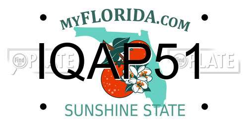 IQAP51 Florida License Plate