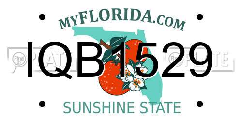 IQB1529 Florida License Plate