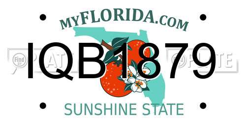 IQB1879 Florida License Plate