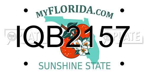 IQB2157 Florida License Plate