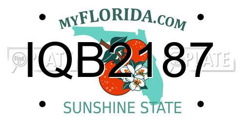 IQB2187 Florida License Plate