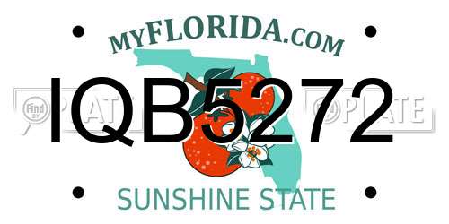 IQB5272 Florida License Plate