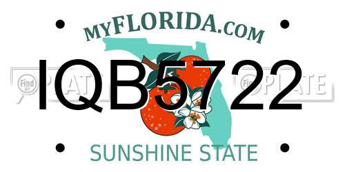 IQB5722 Florida License Plate