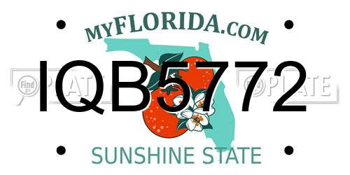 IQB5772 Florida License Plate