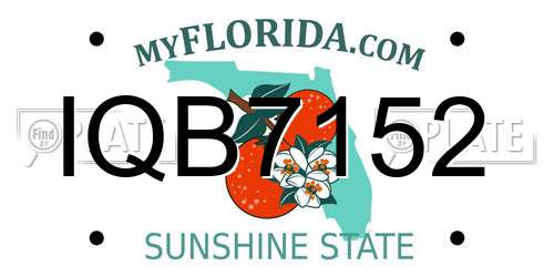 IQB7152 Florida License Plate