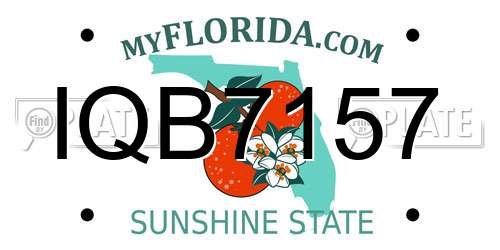 IQB7157 Florida License Plate