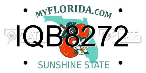 IQB8272 Florida License Plate