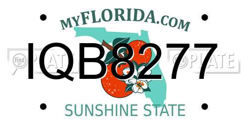 IQB8277 Florida License Plate