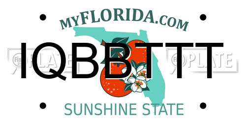 IQBBTTT Florida License Plate