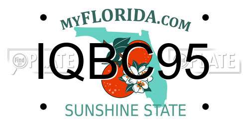 IQBC95 Florida License Plate