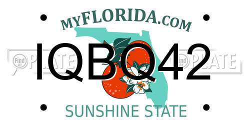 IQBQ42 Florida License Plate