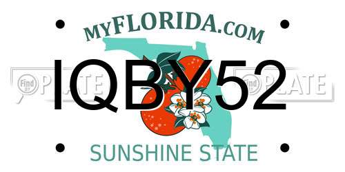 IQBY52 Florida License Plate