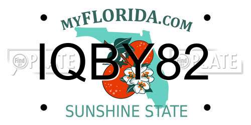 IQBY82 Florida License Plate