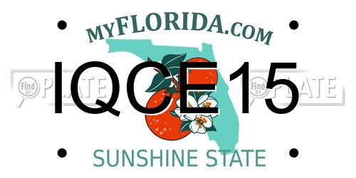 IQCE15 Florida License Plate