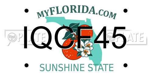 IQCF45 Florida License Plate