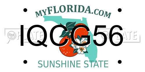 IQCG56 Florida License Plate