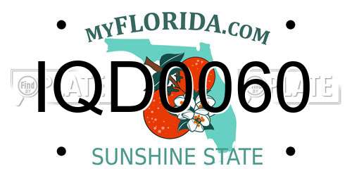 IQD0060 Florida License Plate