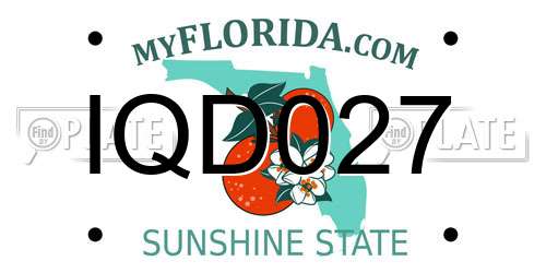 IQD027 Florida License Plate