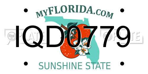 IQD0779 Florida License Plate