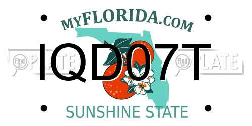 IQD07T Florida License Plate