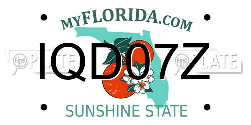 IQD07Z Florida License Plate
