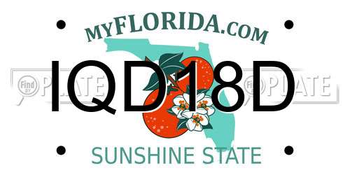 IQD18D Florida License Plate