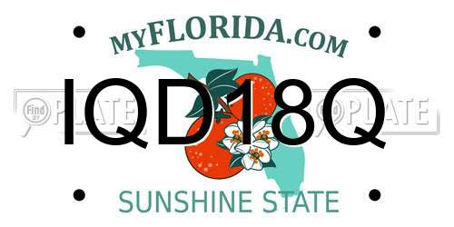 IQD18Q Florida License Plate