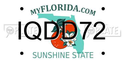 IQDD72 Florida License Plate