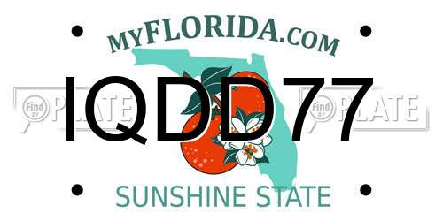 IQDD77 Florida License Plate
