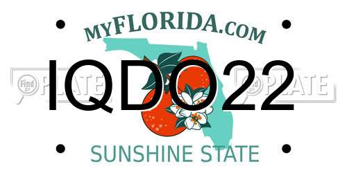 IQDO22 Florida License Plate
