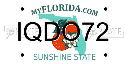 IQDO72 Florida License Plate