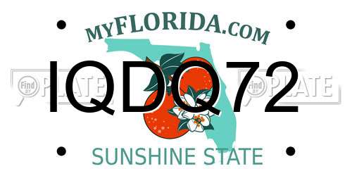 IQDQ72 Florida License Plate