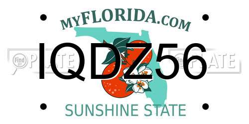IQDZ56 Florida License Plate