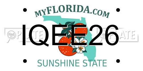IQEE26 Florida License Plate