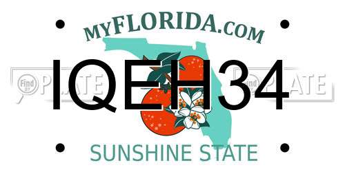 IQEH34 Florida License Plate