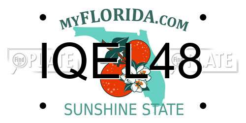 IQEL48 Florida License Plate