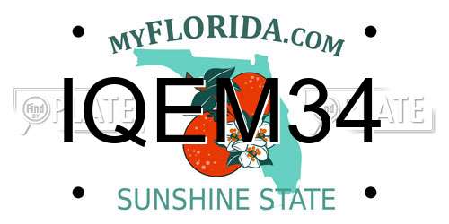 IQEM34 Florida License Plate