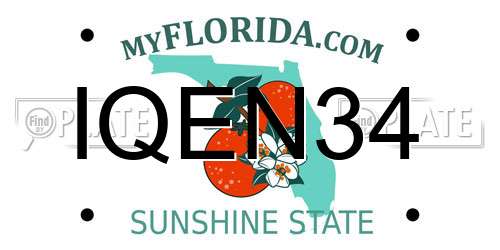 IQEN34 Florida License Plate