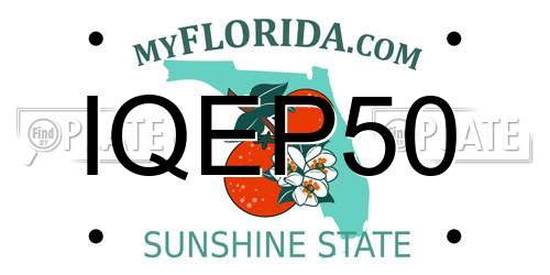 IQEP50 Florida License Plate
