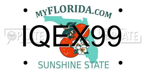 IQEX99 Florida License Plate