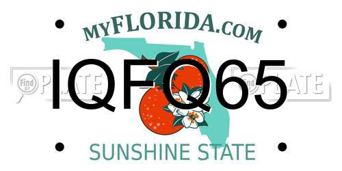 IQFQ65 Florida License Plate